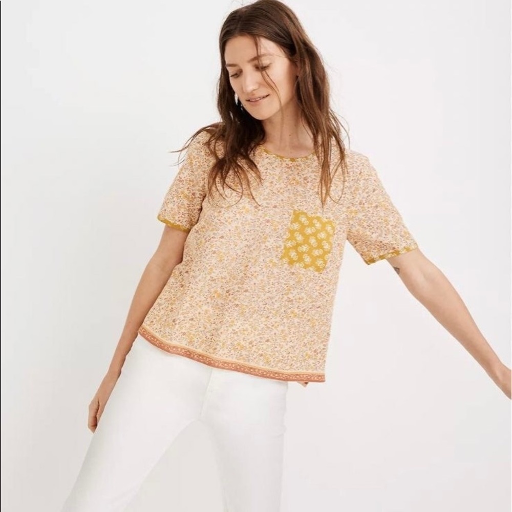 NWOT - Madewell Maison Button Back Floral Top Size XS